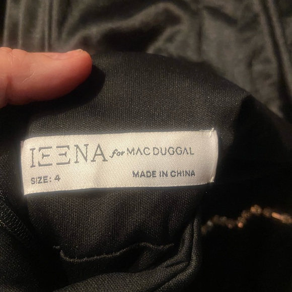 Ieena for Mac Duggal 12428i Beaded Strap Satin Dress - NWT Size 4 - Picture 4 of 4